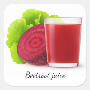 Beetroot juice square sticker