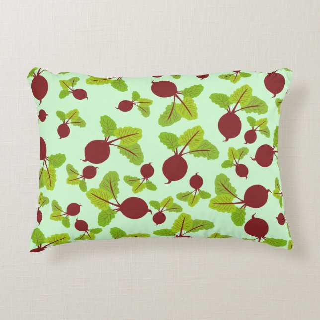 Beetroot Pattern Decorative Cushion (Front)