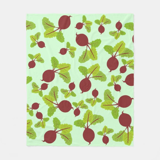 Beetroot Pattern Fleece Blanket (Front)