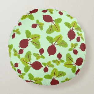 Beetroot Pattern Round Cushion