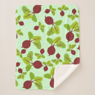 Beetroot Pattern Sherpa Blanket