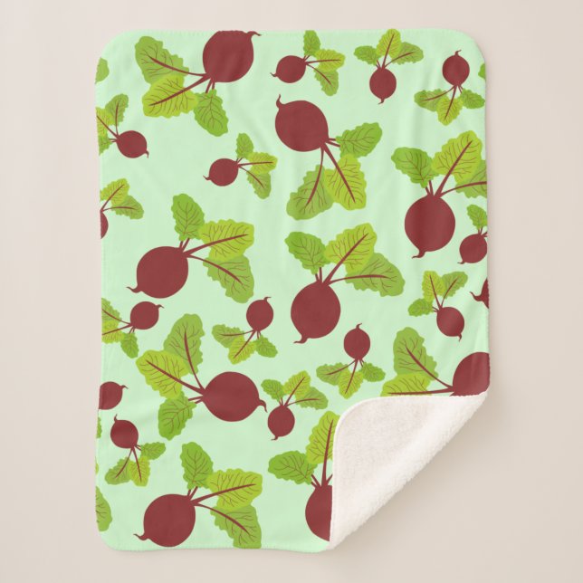 Beetroot Pattern Sherpa Blanket (Front)