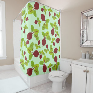 Beetroot Pattern Shower Curtain