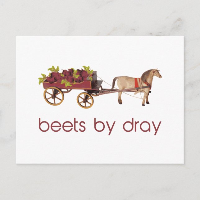 Beets by Horse Drawn Dray Postcard (Front)
