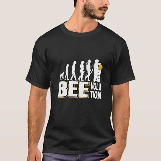 Beevolution Awesome Evolution Of A Beekeeper Prese T-Shirt (Front)