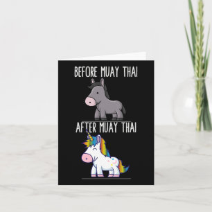 Before After Muay Thai Unicorn Fighter Boxing Card