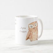 Before and After Coffee Angry Owl Watercolor Coffee Mug (Front Right)