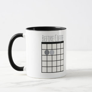 Before and After Coffee Guitar Chord Mug