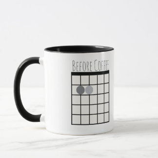 Before and After Coffee Guitar Chord Mug