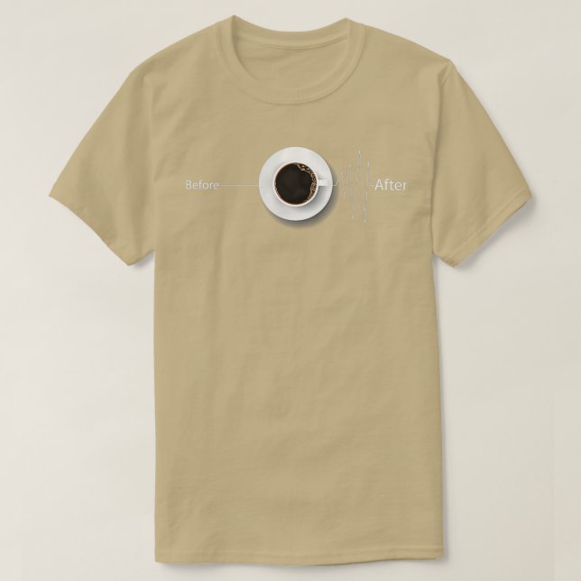Before And After Coffee Related Stuff Coffee Enthu T-Shirt (Design Front)