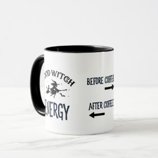 Before and After Coffee Witch Energy Mug