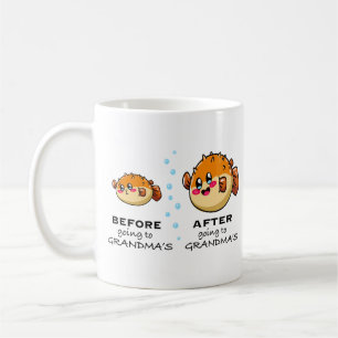 Before and After Going To Grandma Funny Nana Coffee Mug