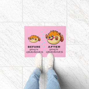 Before and After Going To Grandma Funny Nana Doormat