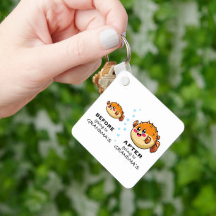 Before and After Going To Grandma Funny Nana Key Ring