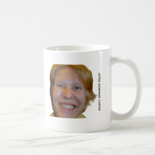 Before and after morning coffee mug