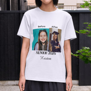 Before and after photo personalized graduation  T-Shirt