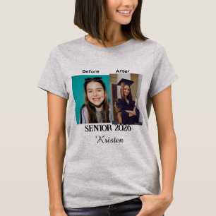 Before and after photo personalized graduation T-Shirt