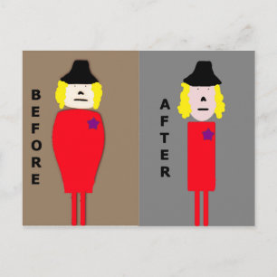 Before and After Weight Loss Congratulations Postcard