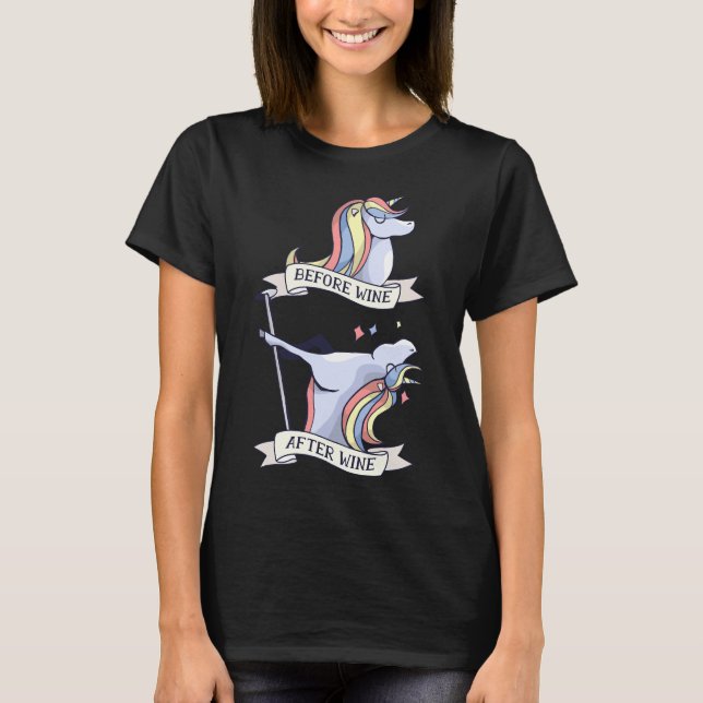 Before And After Wine T-Shirt (Front)
