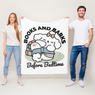 Before Bedtime with My Pup – Book and Dog Lover  Fleece Blanket