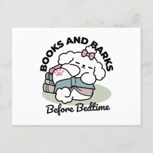 Before Bedtime with My Pup – Book and Dog Lover  Holiday Postcard