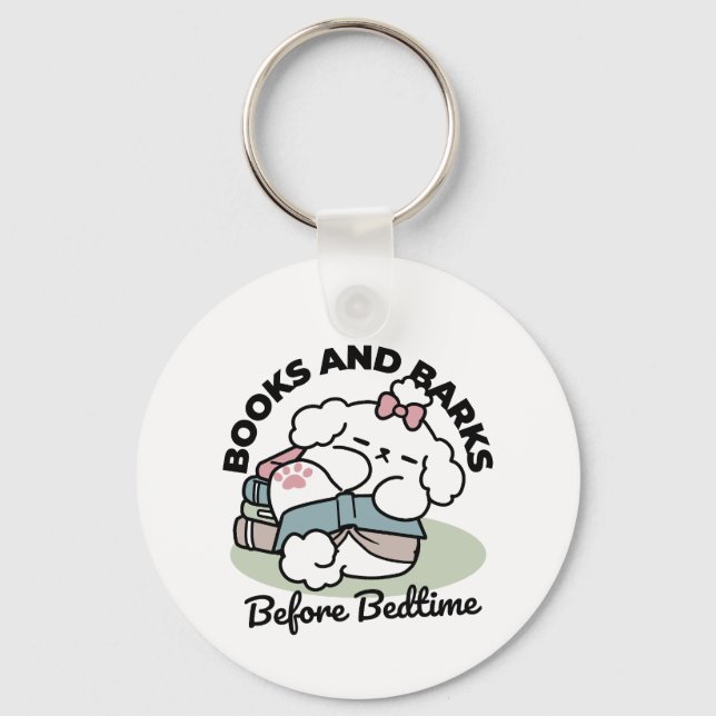 Before Bedtime with My Pup – Book and Dog Lover  Key Ring (Front)