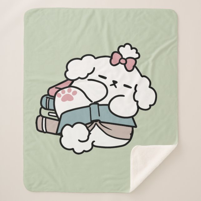 Before Bedtime with My Pup – Book and Dog Lover  Sherpa Blanket (Front)