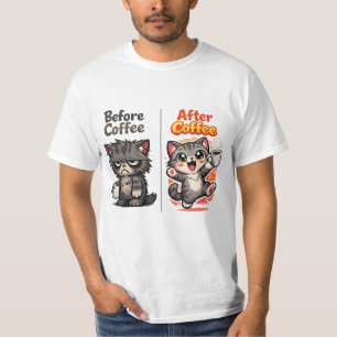 Before Coffee Grumpy Cat After Coffee T-Shirt