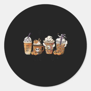 Before Coffee Pumpkin Sce Halloween Costume Classic Round Sticker