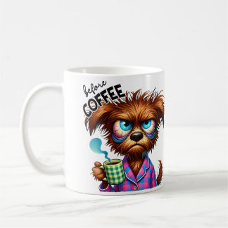 Before Coffee vs. Fully Caffeinated Dog  Mug
