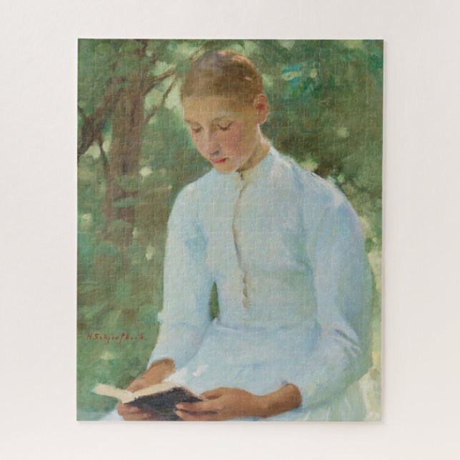 Before Confirmation by Helene Schjerfbeck  Jigsaw Puzzle (Vertical)