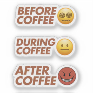 Before During After Coffee Mood Vector Art