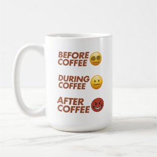 Before During After Coffee Mood Vector Art Mug