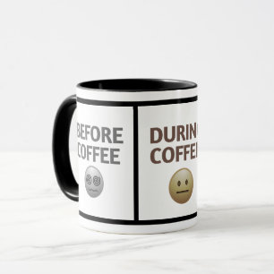 Before During After Coffee Mood Vector Art Mug