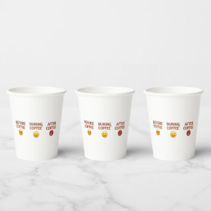 Before During After Coffee Mood Vector Art Paper Cups