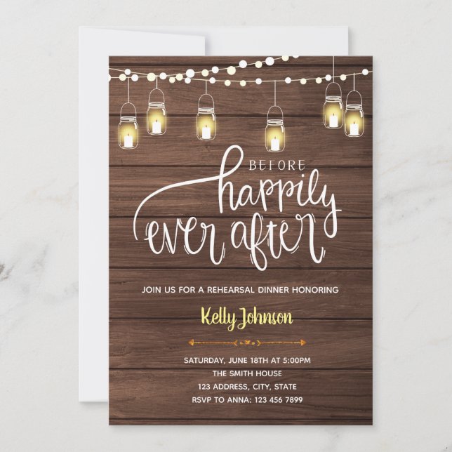 Before Happily Ever After invitation (Front)