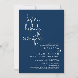 Before Happily Ever After Wedding Rehearsal Dinner Invitation