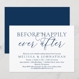 Before Happily Ever After Wedding Rehearsal Dinner Invitation