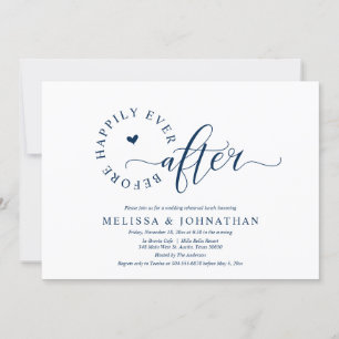 Before Happily Ever After Wedding Rehearsal Dinner Invitation