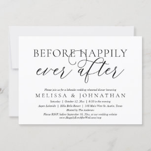 Before Happily Ever After Wedding Rehearsal Dinner Invitation