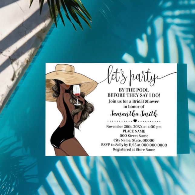 Before I do Party by the Pool Bridal Shower Invitation (Creator Uploaded)