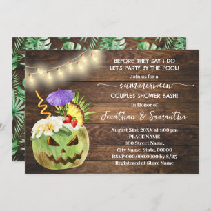Before I do Party by the Pool Summerween Shower Invitation