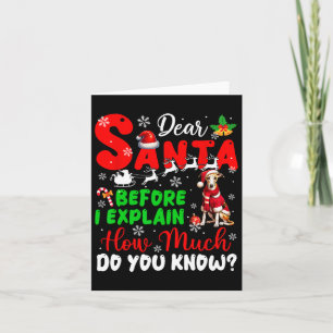 Before I Explain How Much You Know Xmas Whippet Ow Card