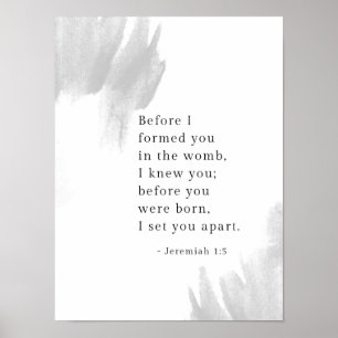 Before I formed you... Bible Verse Poster