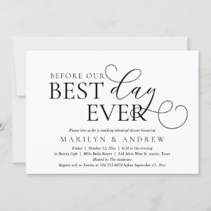 Before Our Best Day Ever, Wedding Rehearsal Dinner Invitation