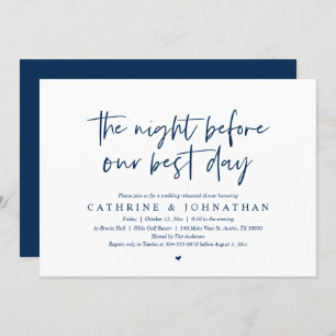 Before our best day, Wedding Rehearsal Dinner Invi Invitation