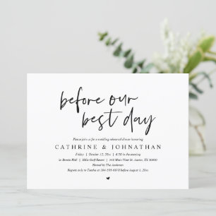 Before Our Best Day, Wedding Rehearsal Dinner Invitation