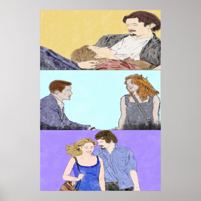Before Sunrise Trilogy  Watercolor Poster (Front)