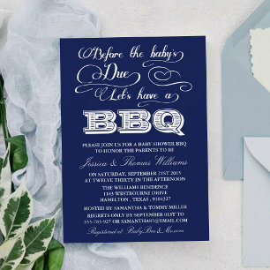 Before The Baby's Due, Let's Have A BBQ! Invitation