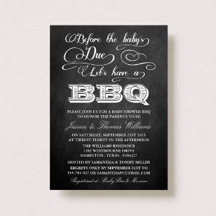 Before The Baby's Due, Let's Have A BBQ! Invitation